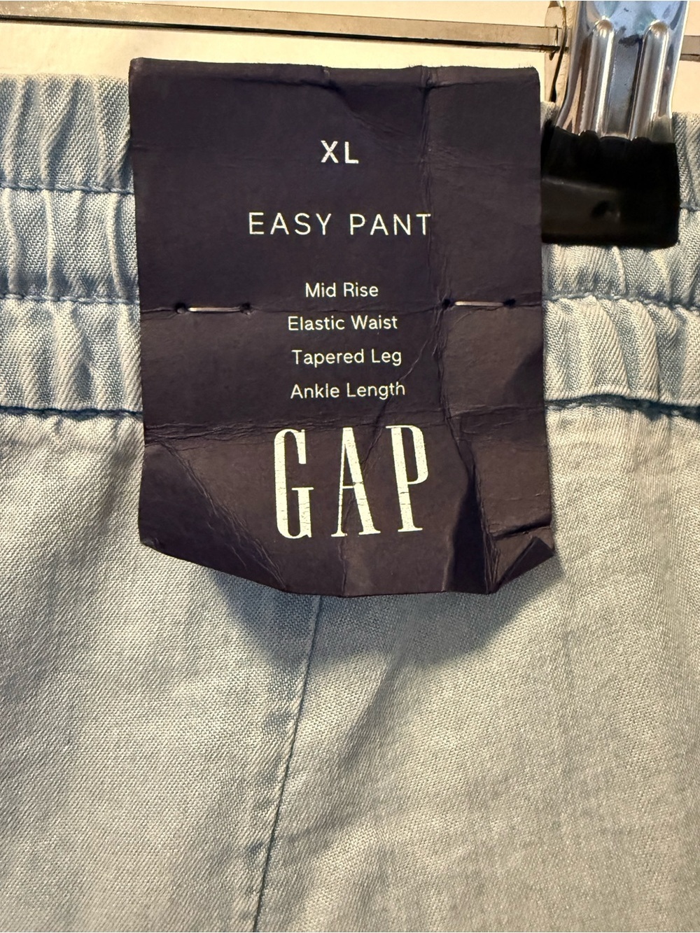 NWT Gap Lyocell Chambray Style Easy Pant, Size XL - Picture 8 of 9